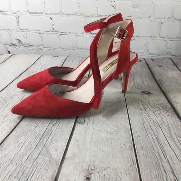 Louise et Cie Shoes - Louise et Cie Women’s Red Ankle Strap Heels Size 7.5M